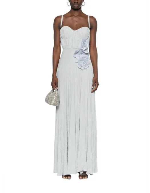 ROCHIE ELISABETTA FRANCHI, Floral Details, Long, Pastel Blue - ABR2252E2A28 ROCHIE ELISABETTA FRANCHI, Floral Details, Long, Pastel Blue - ABR2252E2A28