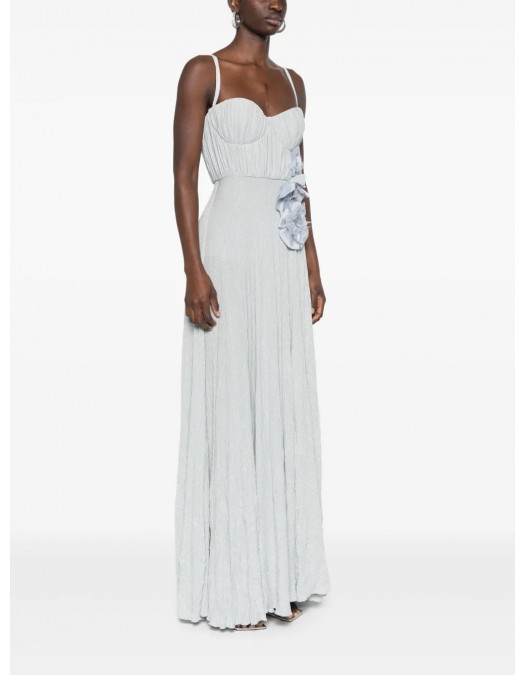 ROCHIE ELISABETTA FRANCHI, Floral Details, Long, Pastel Blue - ABR2252E2A28 ROCHIE ELISABETTA FRANCHI, Floral Details, Long, Pastel Blue - ABR2252E2A28