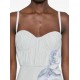 ROCHIE ELISABETTA FRANCHI, Floral Details, Long, Pastel Blue - ABR2252E2A28 ROCHIE ELISABETTA FRANCHI, Floral Details, Long, Pastel Blue - ABR2252E2A28