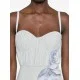 ROCHIE ELISABETTA FRANCHI, Floral Details, Long, Pastel Blue - ABR2252E2A28 ROCHIE ELISABETTA FRANCHI, Floral Details, Long, Pastel Blue - ABR2252E2A28