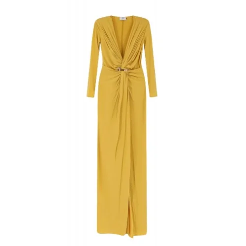 Rochie ELISABETTA FRANCHI,Red Carpet long dress, Yellow