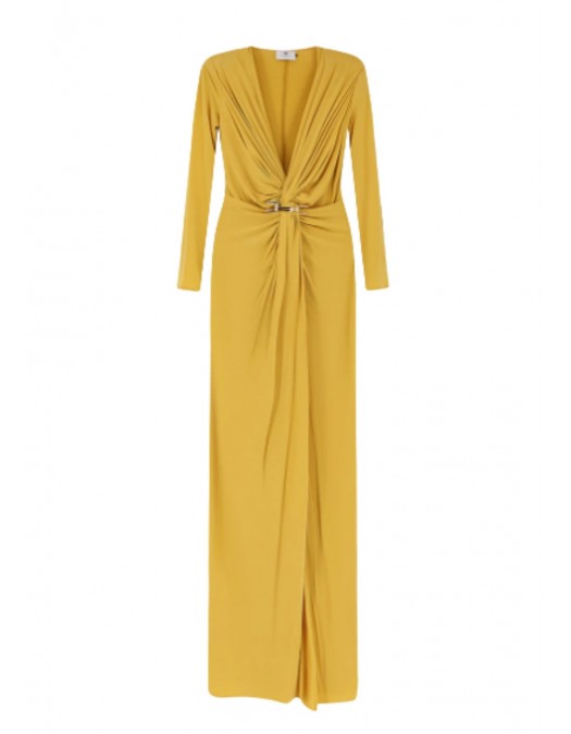 Rochie ELISABETTA FRANCHI,Red Carpet long dress, Yellow - ABR2961E2EV4