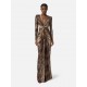 ROCHIE ELISABETTA FRANCHI, Red Carpet Dress with Python Print in Lycra - ABR3557E2EL1
