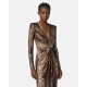ROCHIE ELISABETTA FRANCHI, Red Carpet Dress with Python Print in Lycra - ABR3557E2EL1