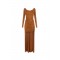 Rochie ELISABETTA FRANCHI, Red Carpet dress in crêpe jersey, Maro