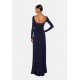 Rochie ELISABETTA FRANCHI, Red Carpet dress in crêpe jersey, Bleumarin - ABR3567E2H88
