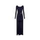 Rochie ELISABETTA FRANCHI, Red Carpet dress in crêpe jersey, Bleumarin - ABR3567E2H88