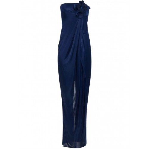 ROCHIE ELISABETTA FRANCHI, Satin, Floral Details, Dark Blue ROCHIE ELISABETTA FRANCHI, Satin, Floral Details, Dark Blue
