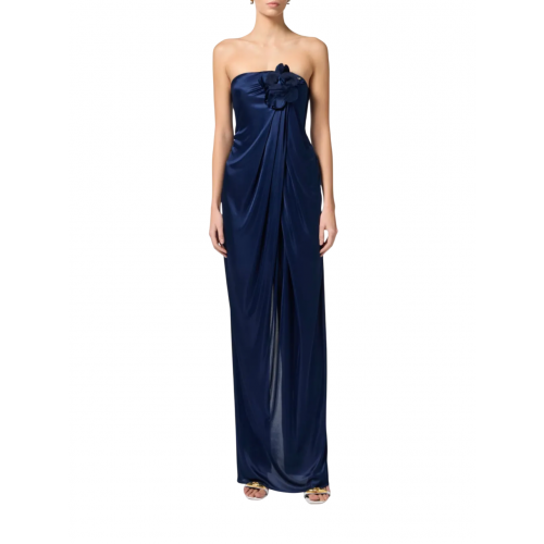 ROCHIE ELISABETTA FRANCHI, Satin, Floral Details, Dark Blue ROCHIE ELISABETTA FRANCHI, Satin, Floral Details, Dark Blue