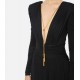 ROCHIE ELISABETTA FRANCHI, Red carpet dress, Colier auriu atasat, Negru - ABR4057E2110