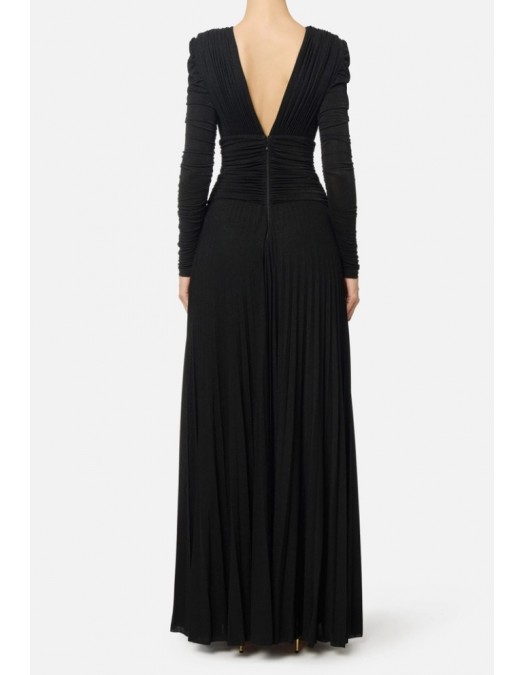 ROCHIE ELISABETTA FRANCHI, Red carpet dress, Colier auriu atasat, Negru - ABR4057E2110