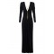 ROCHIE ELISABETTA FRANCHI, Red carpet dress, Colier auriu atasat, Negru