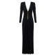 ROCHIE ELISABETTA FRANCHI, Red carpet dress, Colier auriu atasat, Negru - ABR4057E2110