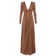 ROCHIE ELISABETTA FRANCHI, Red carpet dress, Colier auriu atasat, Bej - ABR4057E2EC1