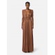 ROCHIE ELISABETTA FRANCHI, Red carpet dress, Colier auriu atasat, Bej - ABR4057E2EC1