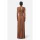 ROCHIE ELISABETTA FRANCHI, Red carpet dress, Colier auriu atasat, Bej - ABR4057E2EC1