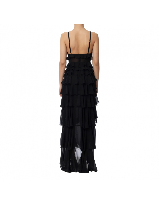 ROCHIE ELISABETTA FRANCHI, Ruffled Layers, Long, Black - ABR4252E2110 ROCHIE ELISABETTA FRANCHI, Ruffled Layers, Long, Black - ABR4252E2110