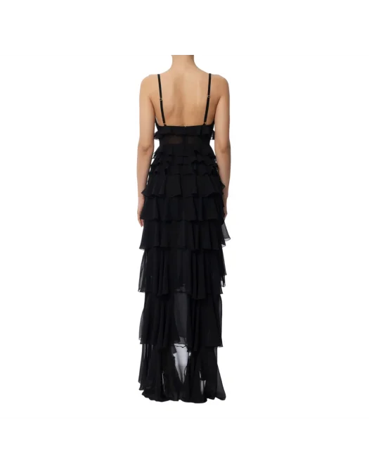 ROCHIE ELISABETTA FRANCHI, Ruffled Layers, Long, Black - ABR4252E2110 ROCHIE ELISABETTA FRANCHI, Ruffled Layers, Long, Black - ABR4252E2110