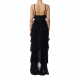 ROCHIE ELISABETTA FRANCHI, Ruffled Layers, Long, Black - ABR4252E2110 ROCHIE ELISABETTA FRANCHI, Ruffled Layers, Long, Black - ABR4252E2110