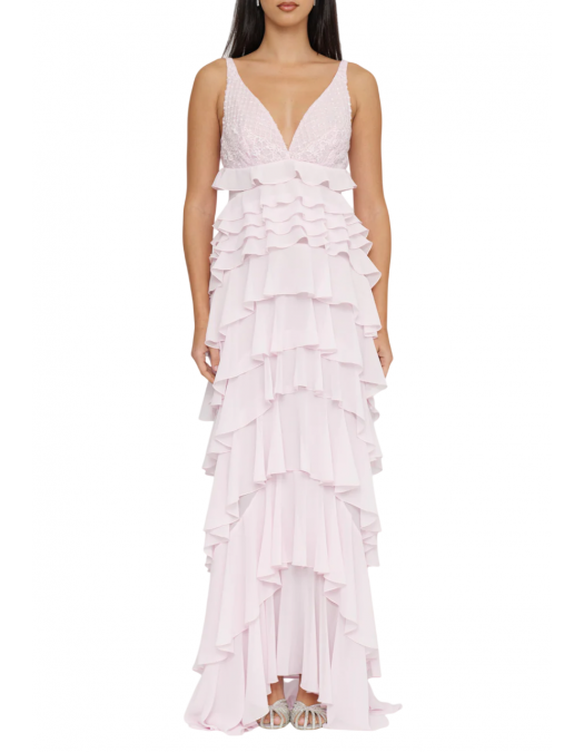 ROCHIE ELISABETTA FRANCHI, Ruffled Layers, Long, Light Pink - ABR4252E2544 ROCHIE ELISABETTA FRANCHI, Ruffled Layers, Long, Light Pink - ABR4252E2544