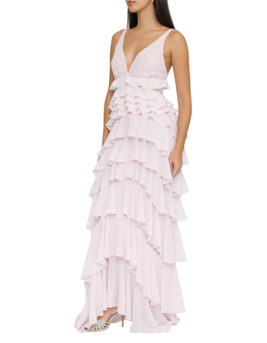 ROCHIE ELISABETTA FRANCHI, Ruffled Layers, Long, Light Pink - ABR4252E2544 ROCHIE ELISABETTA FRANCHI, Ruffled Layers, Long, Light Pink - ABR4252E2544