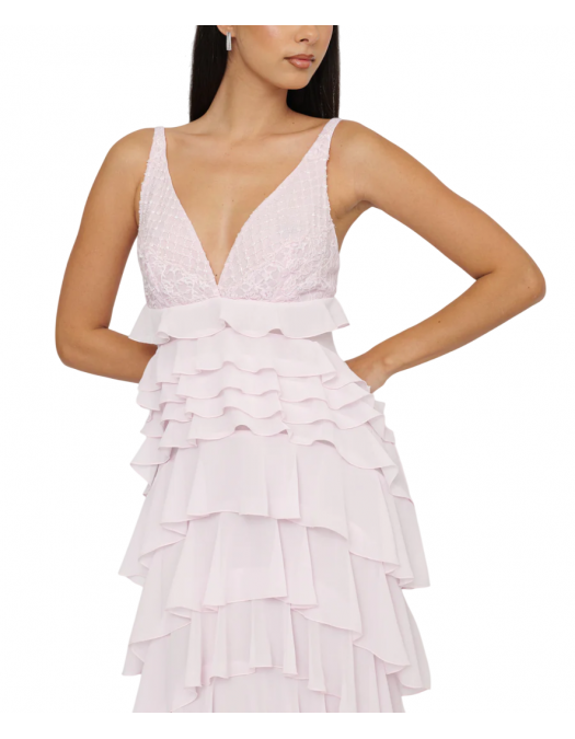 ROCHIE ELISABETTA FRANCHI, Ruffled Layers, Long, Light Pink - ABR4252E2544 ROCHIE ELISABETTA FRANCHI, Ruffled Layers, Long, Light Pink - ABR4252E2544