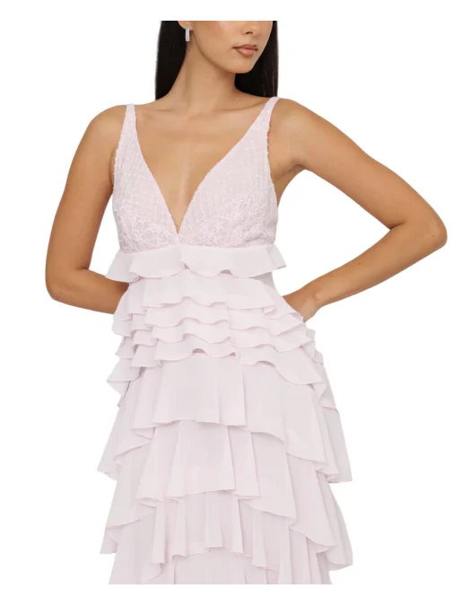 ROCHIE ELISABETTA FRANCHI, Ruffled Layers, Long, Light Pink - ABR4252E2544 ROCHIE ELISABETTA FRANCHI, Ruffled Layers, Long, Light Pink - ABR4252E2544