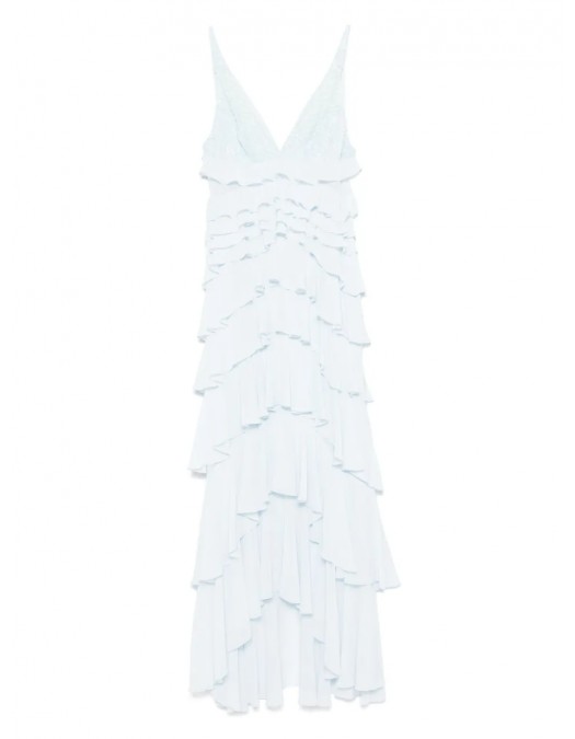 ROCHIE ELISABETTA FRANCHI, Ruffled Layers, Long, Ice Blue - ABR4252E2A28 ROCHIE ELISABETTA FRANCHI, Ruffled Layers, Long, Ice Blue - ABR4252E2A28