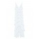 ROCHIE ELISABETTA FRANCHI, Ruffled Layers, Long, Ice Blue - ABR4252E2A28 ROCHIE ELISABETTA FRANCHI, Ruffled Layers, Long, Ice Blue - ABR4252E2A28