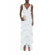ROCHIE ELISABETTA FRANCHI, Ruffled Layers, Long, Ice Blue - ABR4252E2A28 ROCHIE ELISABETTA FRANCHI, Ruffled Layers, Long, Ice Blue - ABR4252E2A28