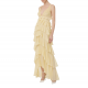ROCHIE ELISABETTA FRANCHI, Ruffled Layers, Long, Light Yellow - ABR4252E2DC7 ROCHIE ELISABETTA FRANCHI, Ruffled Layers, Long, Light Yellow - ABR4252E2DC7