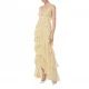 ROCHIE ELISABETTA FRANCHI, Ruffled Layers, Long, Light Yellow - ABR4252E2DC7 ROCHIE ELISABETTA FRANCHI, Ruffled Layers, Long, Light Yellow - ABR4252E2DC7