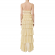 ROCHIE ELISABETTA FRANCHI, Ruffled Layers, Long, Light Yellow - ABR4252E2DC7 ROCHIE ELISABETTA FRANCHI, Ruffled Layers, Long, Light Yellow - ABR4252E2DC7