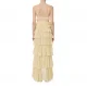 ROCHIE ELISABETTA FRANCHI, Ruffled Layers, Long, Light Yellow - ABR4252E2DC7 ROCHIE ELISABETTA FRANCHI, Ruffled Layers, Long, Light Yellow - ABR4252E2DC7
