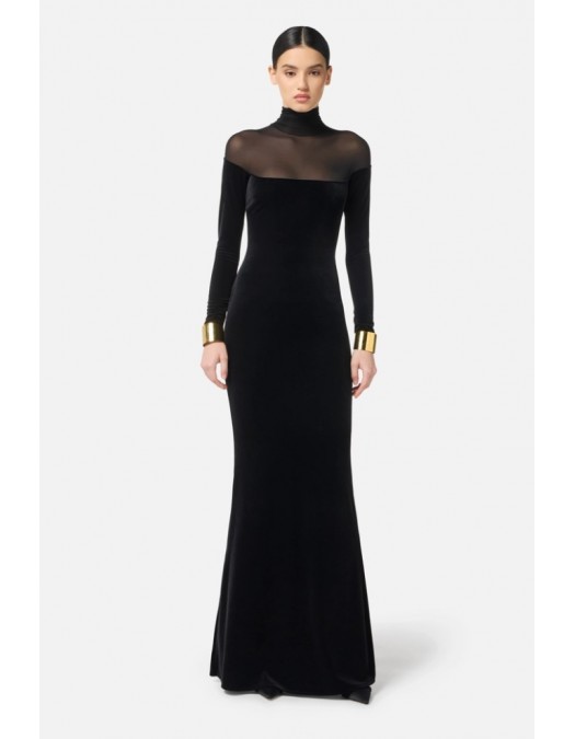 ROCHIE ELISABETTA FRANCHI, Bratari aurii atasate, Catifea, Negru - ABR4257E2110 ROCHIE ELISABETTA FRANCHI, Bratari aurii atasate, Catifea, Negru - ABR4257E2110