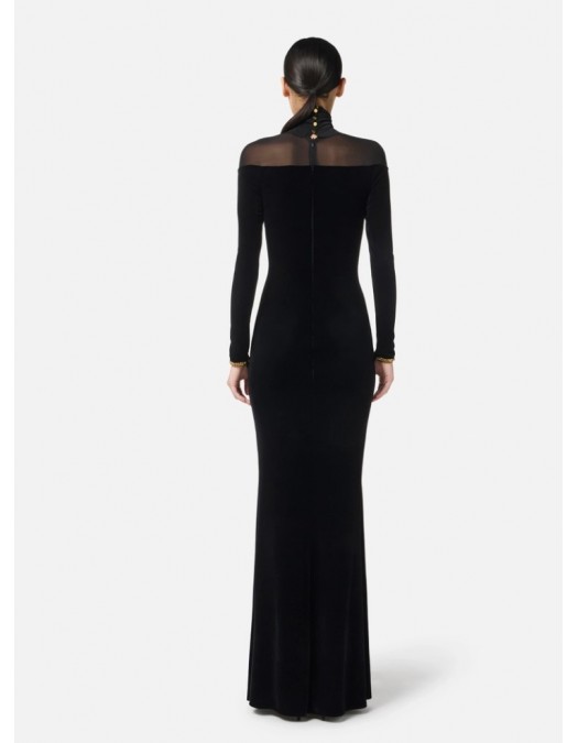 ROCHIE ELISABETTA FRANCHI, Bratari aurii atasate, Catifea, Negru - ABR4257E2110 ROCHIE ELISABETTA FRANCHI, Bratari aurii atasate, Catifea, Negru - ABR4257E2110