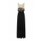 Rochie ELISABETTA FRANCHI, Red Carpet tulle and lurex jersey dress, Negru
