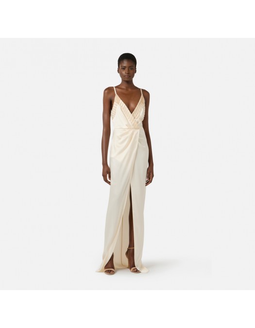 Rochie ELISABETTA FRANCHI, Red Carpet dress with embroidered crystals - ABR4862E2193