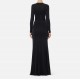 Rochie ELISABETTA FRANCHI, Red Carpet dress in cupro jersey fabric, Negru - ABR5462E2110