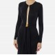 Rochie ELISABETTA FRANCHI, Red Carpet dress in cupro jersey fabric, Negru - ABR5462E2110