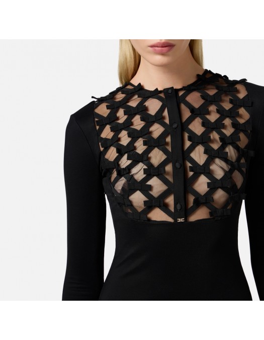 ROCHIE ELISABETTA FRANCHI, Red Carpet, Bows Details, Black - ABR5653E2110 ROCHIE ELISABETTA FRANCHI, Red Carpet, Bows Details, Black - ABR5653E2110