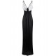 ROCHIE ELISABETTA FRANCHI, 3D Floral, Long, Silk, White Details, Black - ABR5752E2309 ROCHIE ELISABETTA FRANCHI, 3D Floral, Long, Silk, White Details, Black - ABR5752E2309