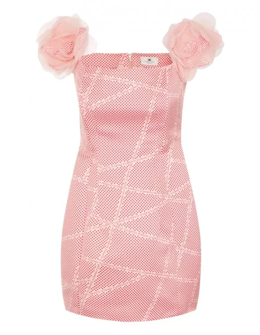 ROCHIE ELISABETTA FRANCHI, Duchesse Satin, Mini, Light Pink - ABS5152E2DJ2 ROCHIE ELISABETTA FRANCHI, Duchesse Satin, Mini, Light Pink - ABS5152E2DJ2