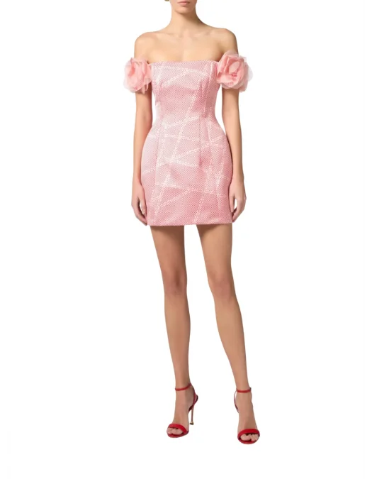 ROCHIE ELISABETTA FRANCHI, Duchesse Satin, Mini, Light Pink - ABS5152E2DJ2 ROCHIE ELISABETTA FRANCHI, Duchesse Satin, Mini, Light Pink - ABS5152E2DJ2