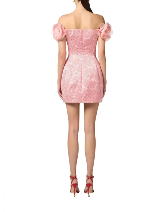ROCHIE ELISABETTA FRANCHI, Duchesse Satin, Mini, Light Pink - ABS5152E2DJ2 ROCHIE ELISABETTA FRANCHI, Duchesse Satin, Mini, Light Pink - ABS5152E2DJ2