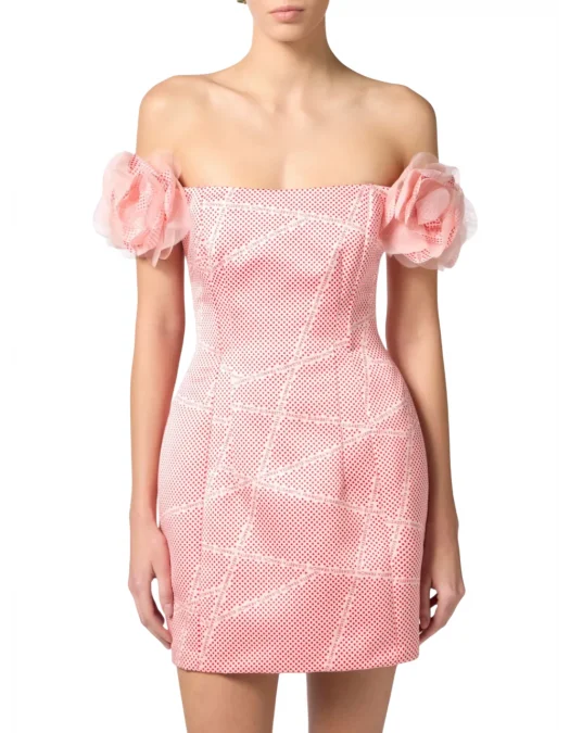 ROCHIE ELISABETTA FRANCHI, Duchesse Satin, Mini, Light Pink - ABS5152E2DJ2 ROCHIE ELISABETTA FRANCHI, Duchesse Satin, Mini, Light Pink - ABS5152E2DJ2