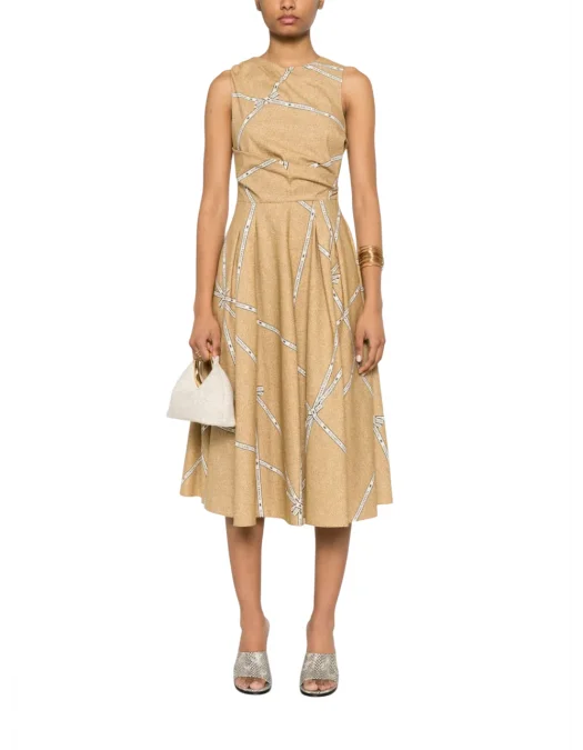 ROCHIE ELISABETTA FRANCHI, Pattterned, Midi, Sesame Beige - ABS5252E2BE1 ROCHIE ELISABETTA FRANCHI, Pattterned, Midi, Sesame Beige - ABS5252E2BE1