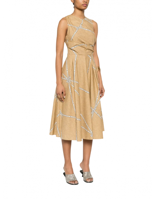 ROCHIE ELISABETTA FRANCHI, Pattterned, Midi, Sesame Beige - ABS5252E2BE1