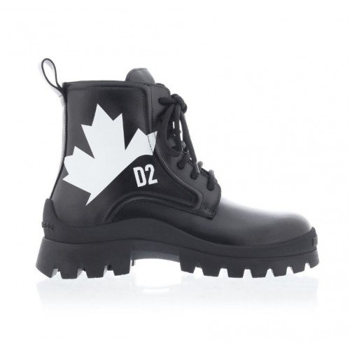 Ghete Dsquared2, Piele, Logo Alb