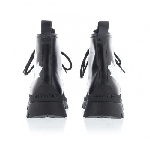 Ghete Dsquared2, Piele, Logo Alb